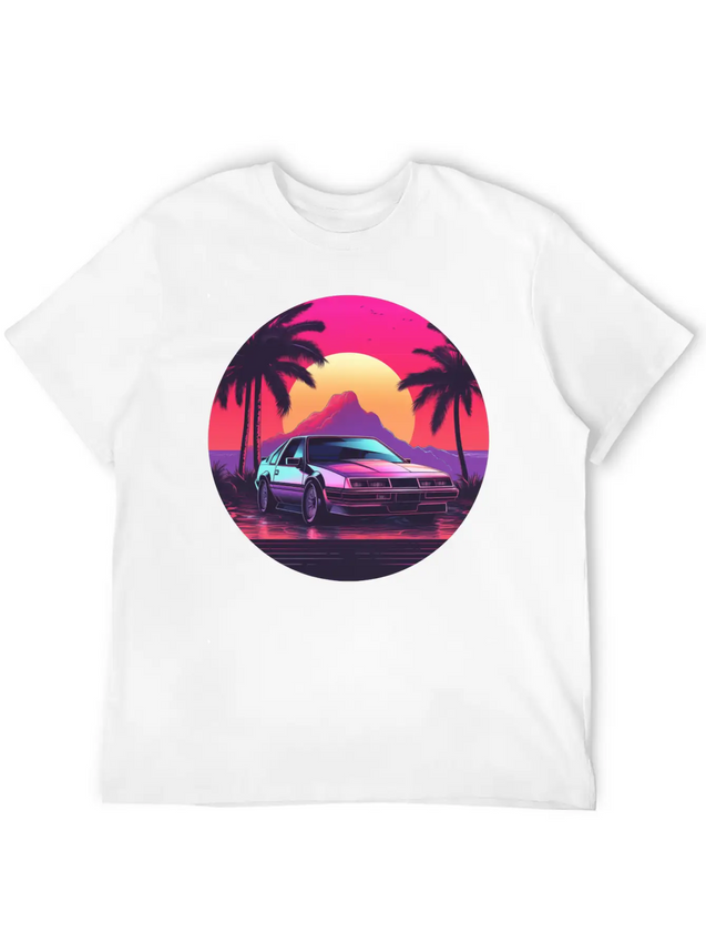 Vaporwave Mood Lightweight Cotton T-Shirt – Daily Comfort Graphic Shirt