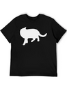 Vector Cat Silhouette Lightweight Cotton T-Shirt – Daily Comfort Graphic Shirt