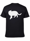 Vector Cat Silhouette Lightweight Cotton T-Shirt – Daily Comfort Graphic Shirt
