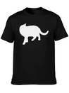 Vector Cat Silhouette Lightweight Cotton T-Shirt – Daily Comfort Graphic Shirt