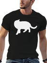 Vector Cat Silhouette Lightweight Cotton T-Shirt – Daily Comfort Graphic Shirt