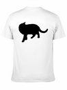 Vector Cat Silhouette Lightweight Cotton T-Shirt – Daily Comfort Graphic Shirt