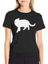 Vector Cat Silhouette Lightweight Cotton T-Shirt – Daily Comfort Graphic Shirt