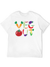 Veg Out Gift Plants Vegan Saying Nutrition Lightweight Cotton T-Shirt – Daily Comfort Graphic Shirt