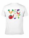 Veg Out Gift Plants Vegan Saying Nutrition Lightweight Cotton T-Shirt – Daily Comfort Graphic Shirt