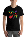 Veg Out Gift Plants Vegan Saying Nutrition Lightweight Cotton T-Shirt – Daily Comfort Graphic Shirt
