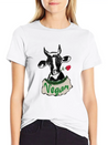 VEGAN COW Lightweight Cotton T-Shirt – Daily Comfort Graphic Shirt