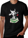VEGAN COW Lightweight Cotton T-Shirt – Daily Comfort Graphic Shirt