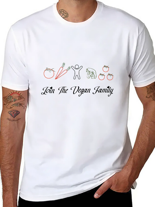 Vegan Lightweight Cotton T-Shirt – Daily Comfort Graphic Shirt