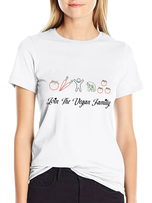 Vegan Lightweight Cotton T-Shirt – Daily Comfort Graphic Shirt