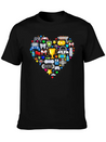 Video Games Gamer Heart Shape Game Controller Lightweight Cotton T-Shirt – Daily Comfort Graphic Shirt
