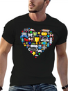 Video Games Gamer Heart Shape Game Controller Lightweight Cotton T-Shirt – Daily Comfort Graphic Shirt
