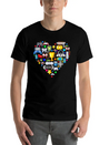 Video Games Gamer Heart Shape Game Controller Lightweight Cotton T-Shirt – Daily Comfort Graphic Shirt