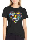 Video Games Gamer Heart Shape Game Controller Lightweight Cotton T-Shirt – Daily Comfort Graphic Shirt
