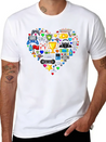 Video Games Gamer Heart Shape Game Controller Lightweight Cotton T-Shirt – Daily Comfort Graphic Shirt