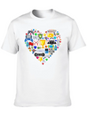Video Games Gamer Heart Shape Game Controller Lightweight Cotton T-Shirt – Daily Comfort Graphic Shirt