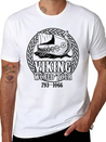 Viking Tour Travel Adventure Norway Finland Lightweight Cotton T-Shirt – Daily Comfort Graphic Shirt