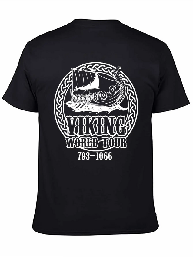 Viking Tour Travel Adventure Norway Finland Lightweight Cotton T-Shirt – Daily Comfort Graphic Shirt