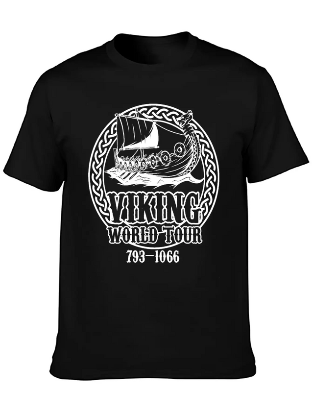 Viking Tour Travel Adventure Norway Finland Lightweight Cotton T-Shirt – Daily Comfort Graphic Shirt
