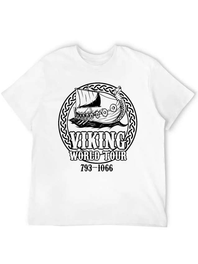 Viking Tour Travel Adventure Norway Finland Lightweight Cotton T-Shirt – Daily Comfort Graphic Shirt