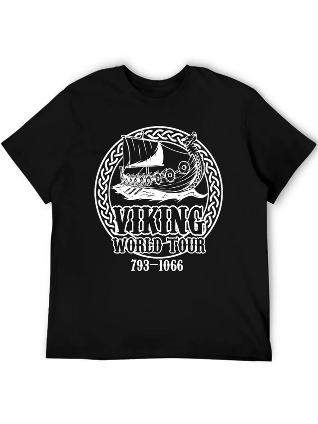 Viking Tour Travel Adventure Norway Finland Lightweight Cotton T-Shirt – Daily Comfort Graphic Shirt