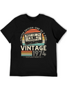 Vintage 1974 Retro 50th Birthday Lightweight Cotton T-Shirt – Daily Comfort Graphic Shirt