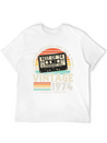 Vintage 1974 Retro 50th Birthday Lightweight Cotton T-Shirt – Daily Comfort Graphic Shirt