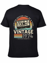 Vintage 1974 Retro 50th Birthday Lightweight Cotton T-Shirt – Daily Comfort Graphic Shirt