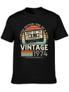 Vintage 1974 Retro 50th Birthday Lightweight Cotton T-Shirt – Daily Comfort Graphic Shirt