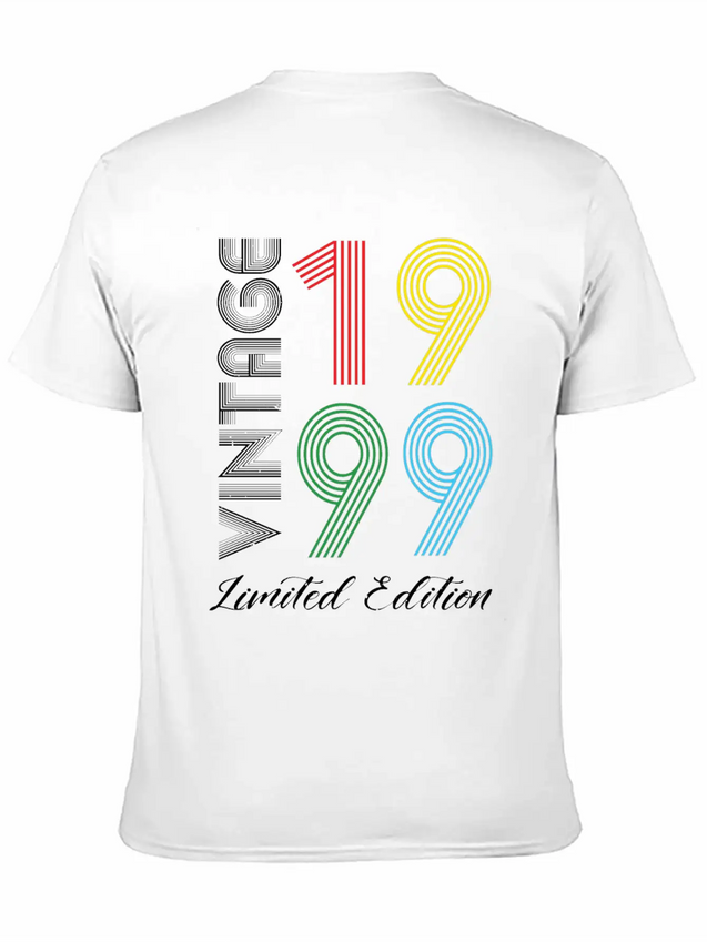 Vintage 1999 Vintage Birthday Retro Vintage Lightweight Cotton T-Shirt – Daily Comfort Graphic Shirt
