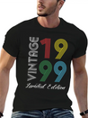 Vintage 1999 Vintage Birthday Retro Vintage Lightweight Cotton T-Shirt – Daily Comfort Graphic Shirt