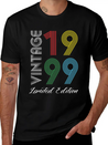 Vintage 1999 Vintage Birthday Retro Vintage Lightweight Cotton T-Shirt – Daily Comfort Graphic Shirt