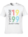 Vintage 1999 Vintage Birthday Retro Vintage Lightweight Cotton T-Shirt – Daily Comfort Graphic Shirt