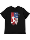 Vintage American Flag Baseball 4th Of July For Men Lightweight Cotton T-Shirt – Daily Comfort Graphic Shirt