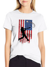 Vintage American Flag Baseball 4th Of July For Men Lightweight Cotton T-Shirt – Daily Comfort Graphic Shirt