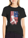Vintage American Flag Baseball 4th Of July For Men Lightweight Cotton T-Shirt – Daily Comfort Graphic Shirt