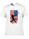 Vintage American Flag Baseball 4th Of July For Men Lightweight Cotton T-Shirt – Daily Comfort Graphic Shirt