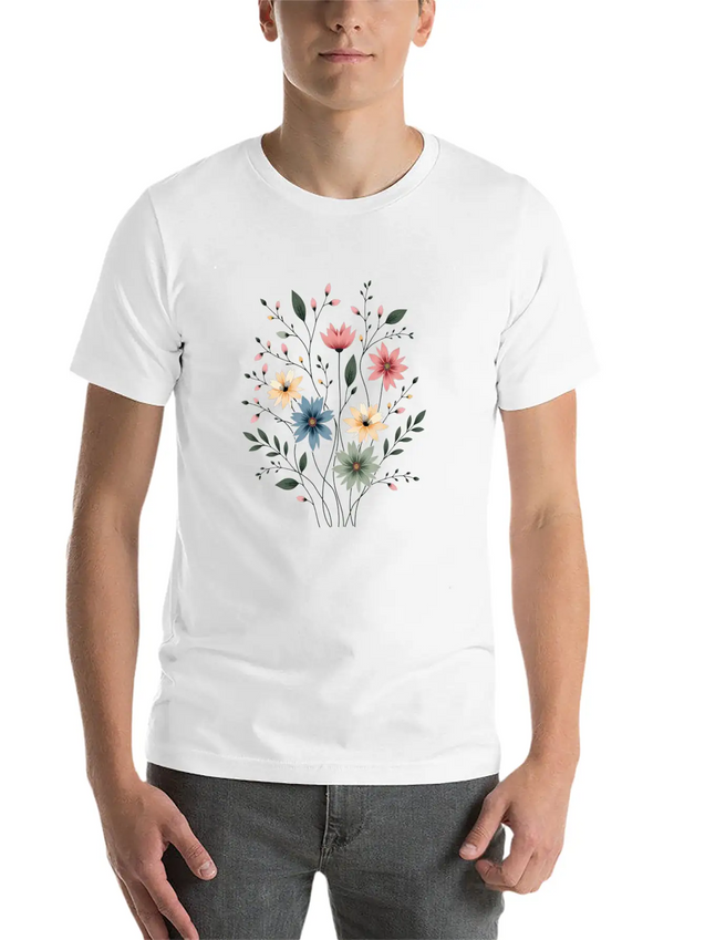 Vintage Bloom Trend Lightweight Cotton T-Shirt – Daily Comfort Graphic Shirt