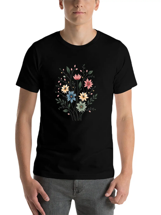 Vintage Bloom Trend Lightweight Cotton T-Shirt – Daily Comfort Graphic Shirt