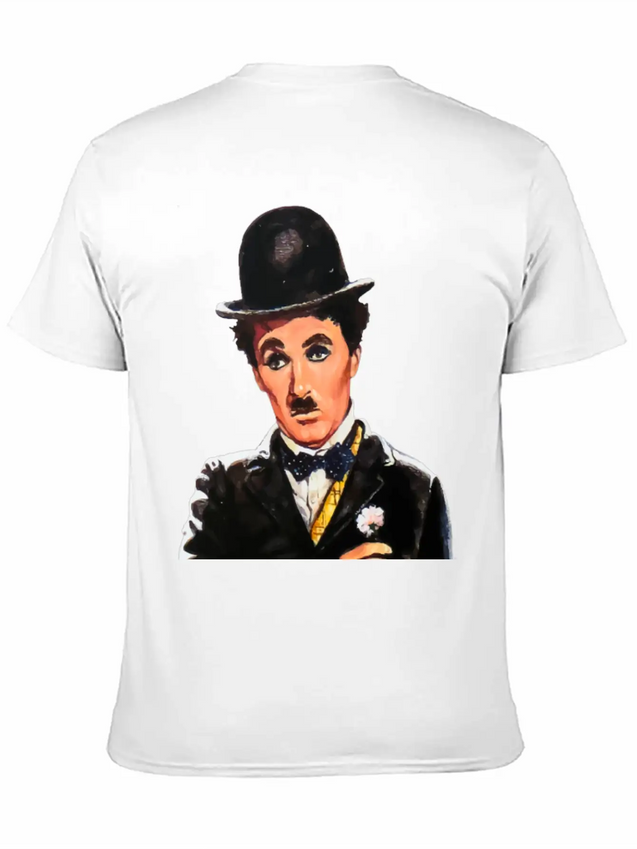 Vintage Charlie Chaplin Comic T Shirt Vector Image Lightweight Cotton T-Shirt – Daily Comfort Graphic Shirt