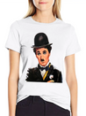 Vintage Charlie Chaplin Comic T Shirt Vector Image Lightweight Cotton T-Shirt – Daily Comfort Graphic Shirt