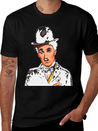 Vintage Charlie Chaplin Comic T Shirt Vector Image Lightweight Cotton T-Shirt – Daily Comfort Graphic Shirt
