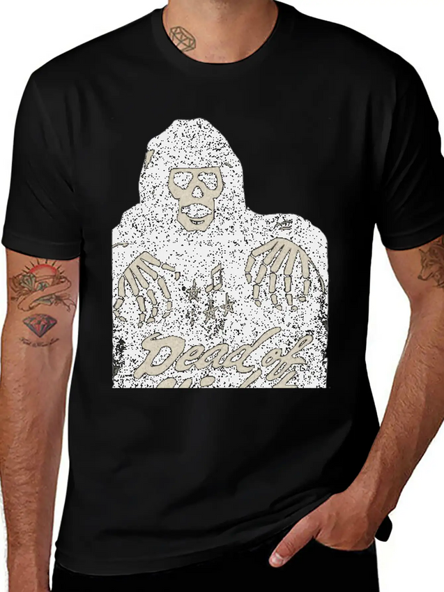 Vintage Day Of The Dead Concert Concert Lightweight Cotton T-Shirt – Daily Comfort Graphic Shirt