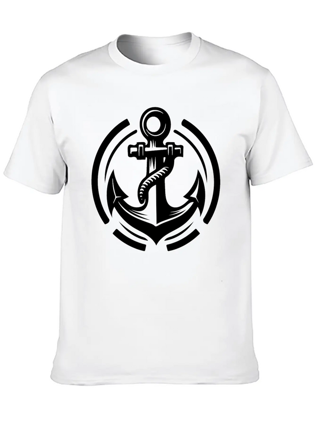 Vintage Old Wet Anchor With Thick Rope Lightweight Cotton T-Shirt – Daily Comfort Graphic Shirt