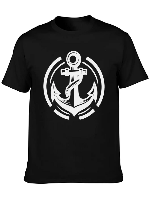Vintage Old Wet Anchor With Thick Rope Lightweight Cotton T-Shirt – Daily Comfort Graphic Shirt