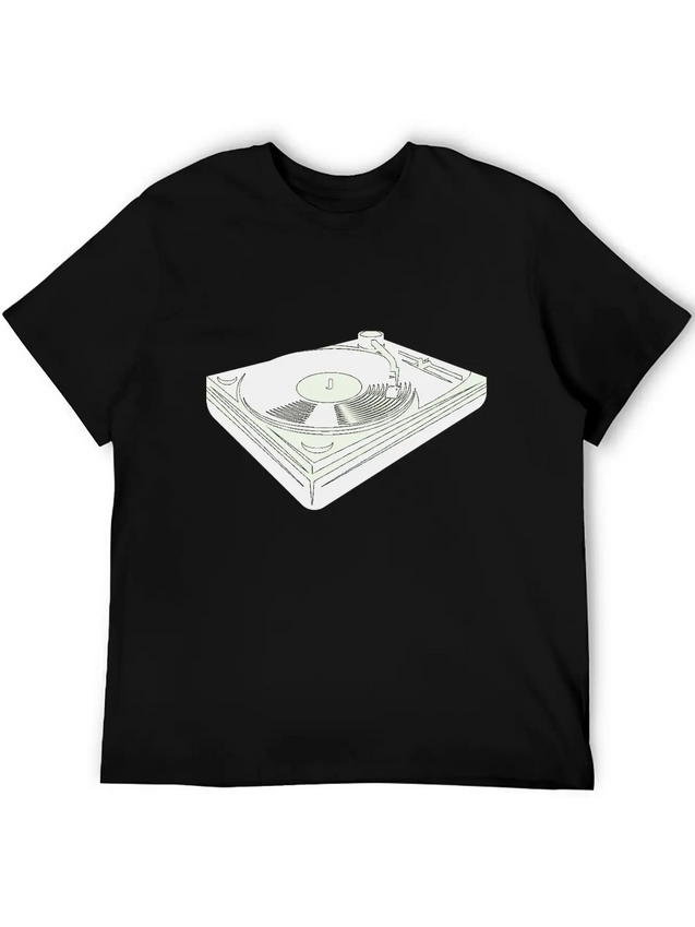 Vinyl Player Lightweight Cotton T-Shirt – Daily Comfort Graphic Shirt