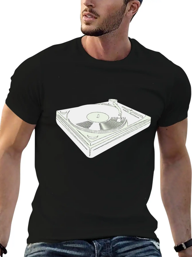 Vinyl Player Lightweight Cotton T-Shirt – Daily Comfort Graphic Shirt