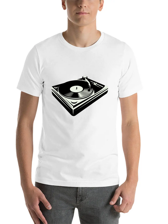 Vinyl Player Lightweight Cotton T-Shirt – Daily Comfort Graphic Shirt