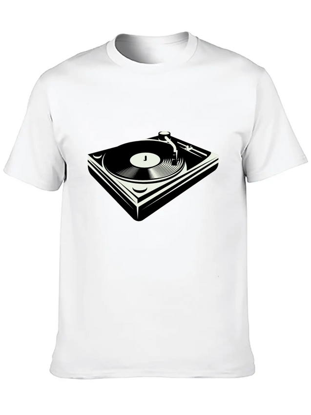 Vinyl Player Lightweight Cotton T-Shirt – Daily Comfort Graphic Shirt