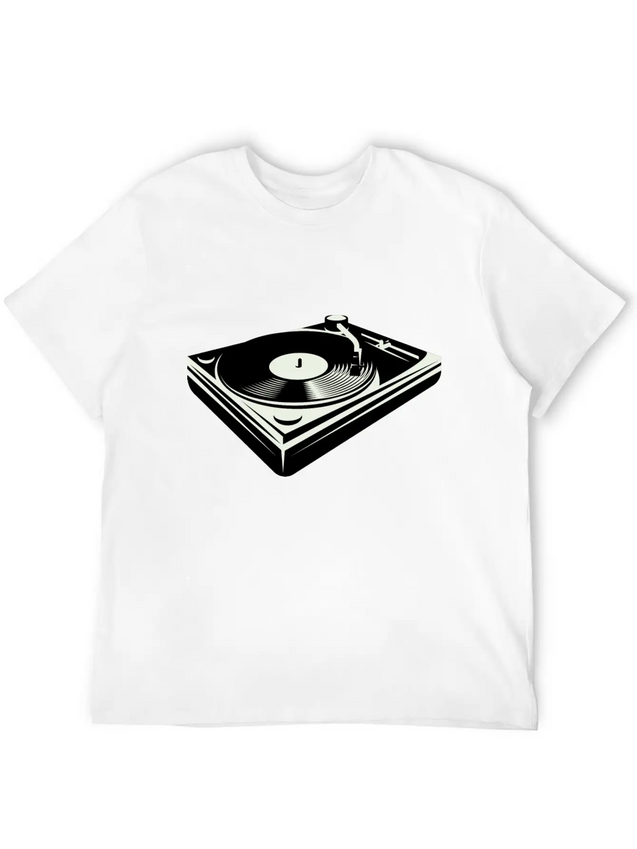 Vinyl Player Lightweight Cotton T-Shirt – Daily Comfort Graphic Shirt
